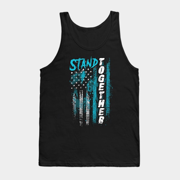 Panic Attacks Awareness Stand Together Flag Tank Top by KHANH HUYEN